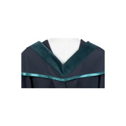 Custom made master's gown of psychology in Social Sciences (Counseling Psychology) of Shue Yan University, Hong Kong Black Square hat dark green shoulder strap shawl DA236 Custom made master's gown of psychology in Social Sciences (Counseling Psychology) of Shue Yan University, Hong Kong Black Square hat dark green shoulder strap shawl DA236